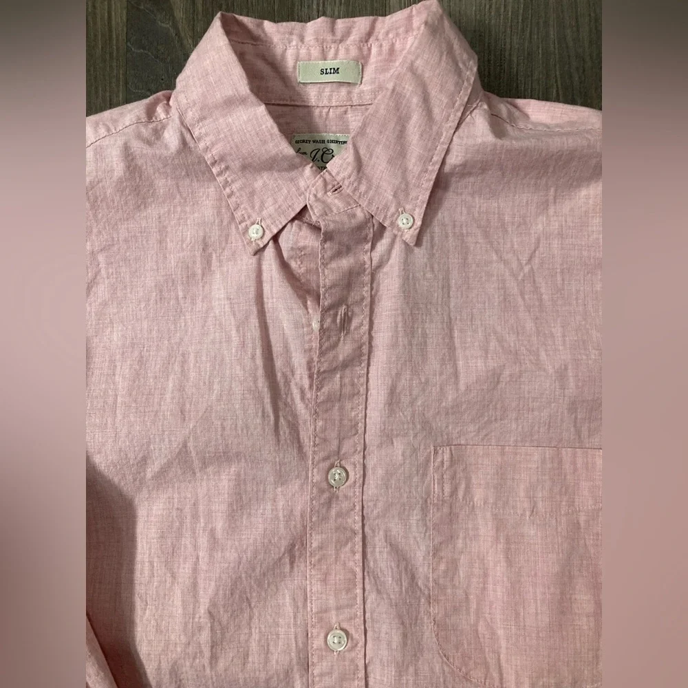 J Crew Secret Wash Shirting‎ Slim Fit Button Down Shirt Medium